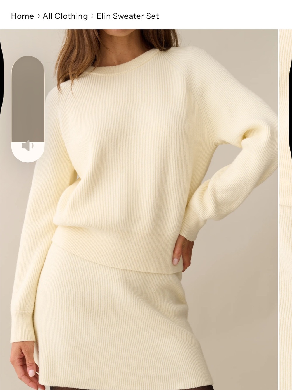Theory Cream Mini Sweater Set - Picture 4 of 7
